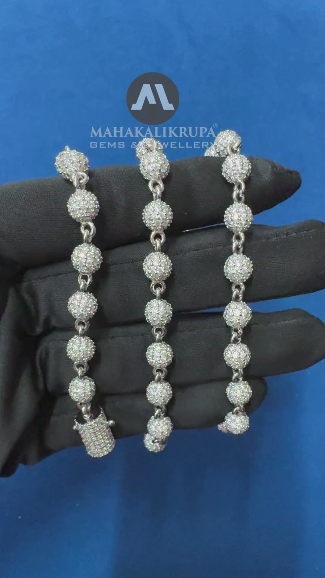 7 mm Moissanite Diamond Clustered Ball Necklace