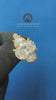 VVS Oval Cut Lab Grown Diamond Three Stone Hidden halo Engagement Ring
