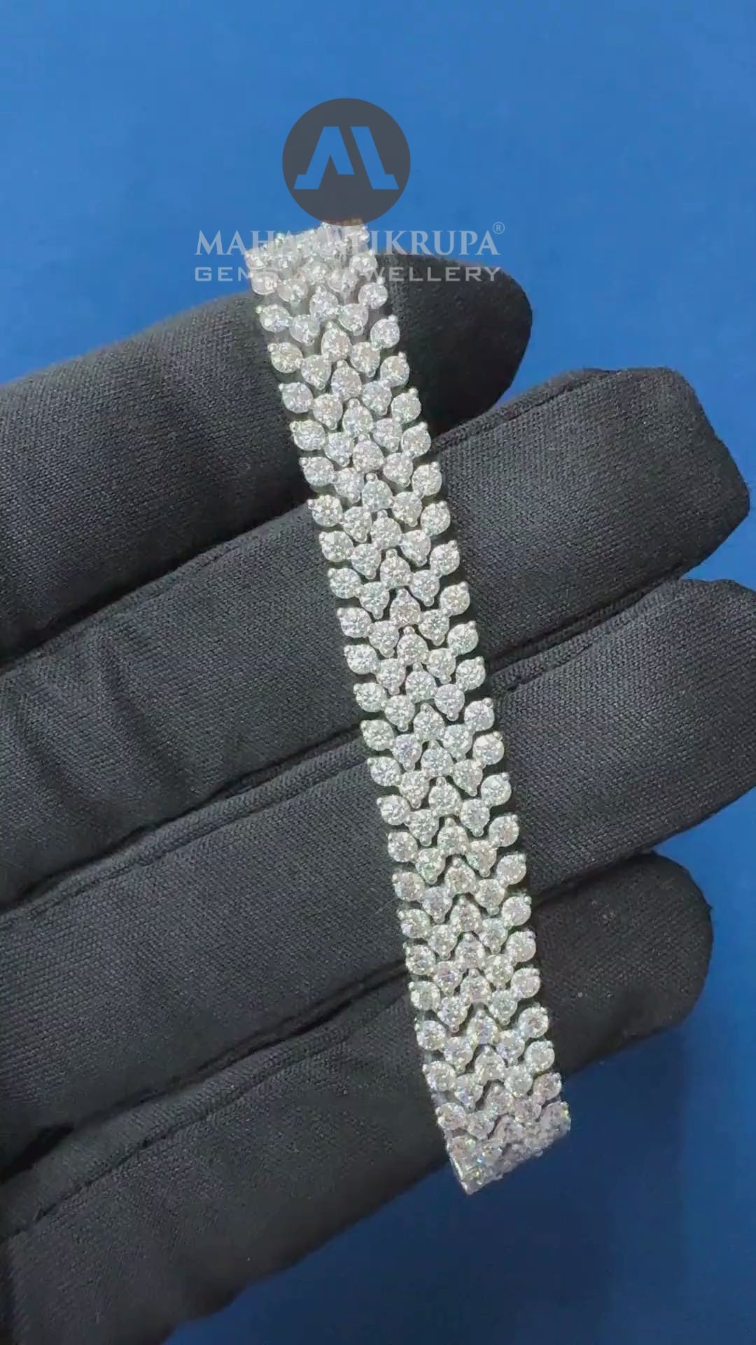 10 MM Iced Out Round Moissanite Tennis Link Bracelets for Women