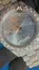 Iced out VVS Moissanite Diamond Day Date Bust Down Watch