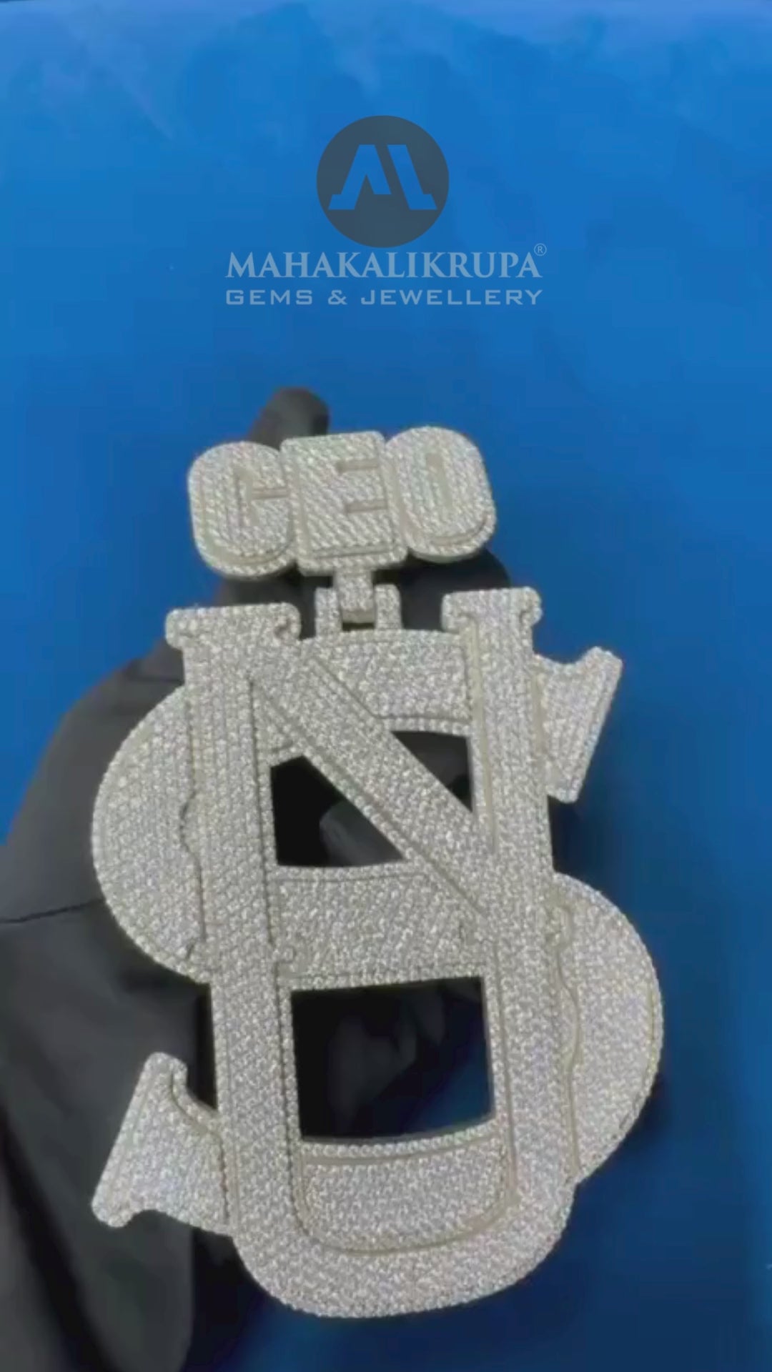 VVS Lab Diamond Custom Name Pendant