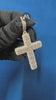 Diamond Cross Pendant, 18K White Gold Baguette Diamond Jesus Cross Pendant