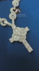Men's Iced Out Cross Pendant Set ,Gold Baguette Cross Pendant With Necklace