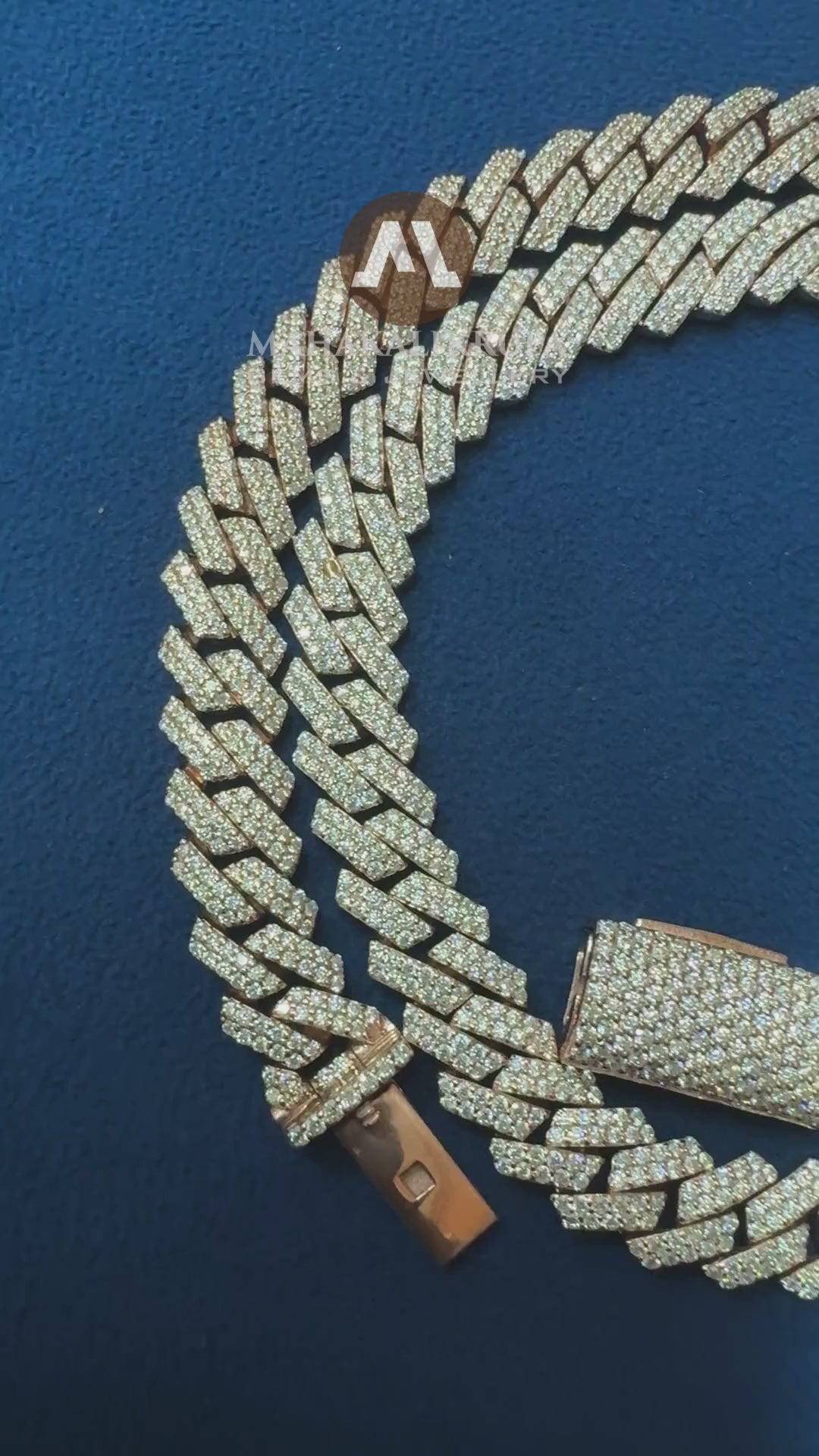 10mm VVS Lab Diamond 10K Rose Gold Miami Cuban link Chain