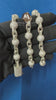 9.5 mm Clustered Lab Diamond Ball Necklace ,925 Sterling Silver Iced  Hip Hop Ball Chain∙
