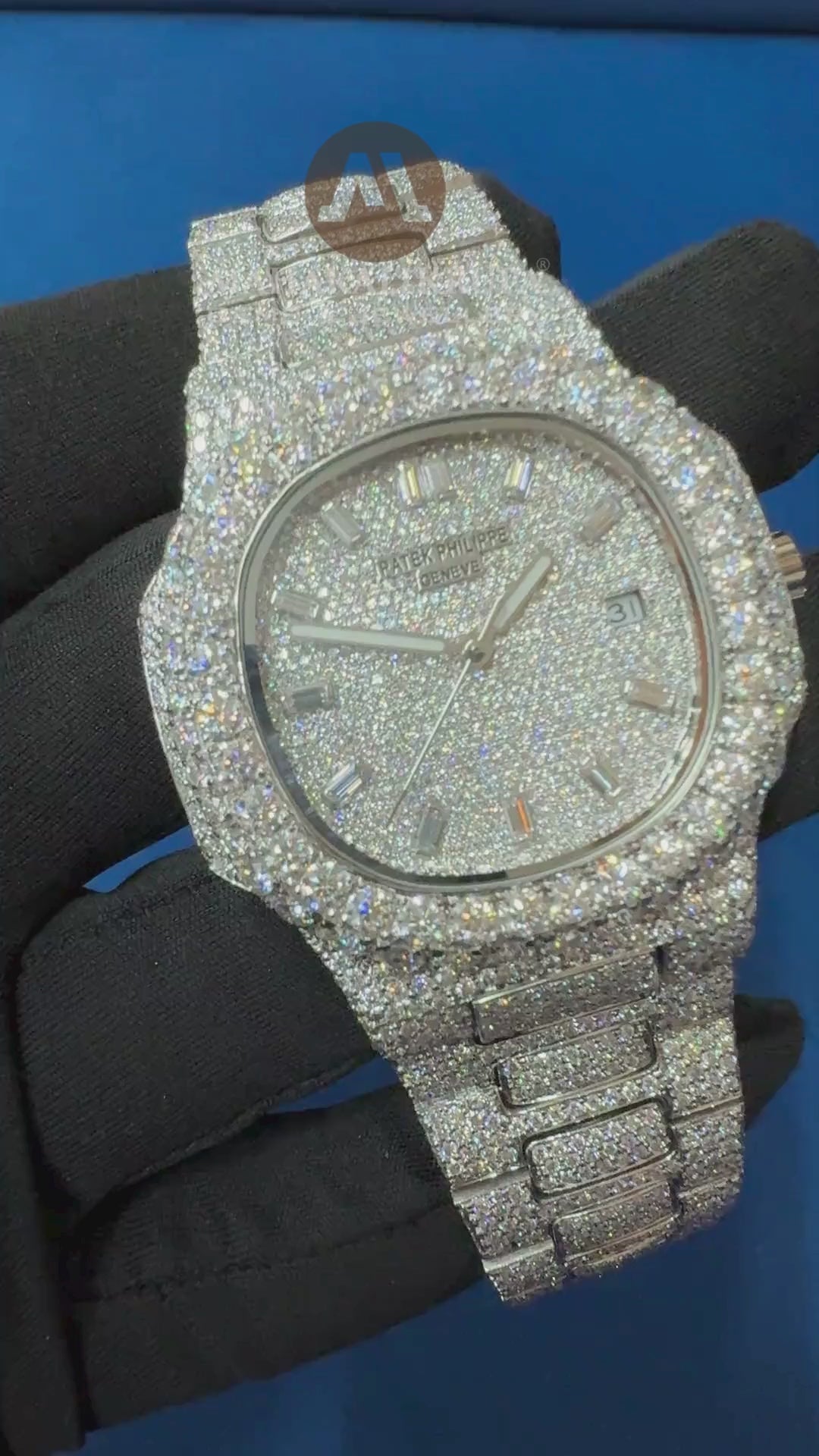 VVS Lab Grown Diamond Watch, 41mm Men's Wrist Watch