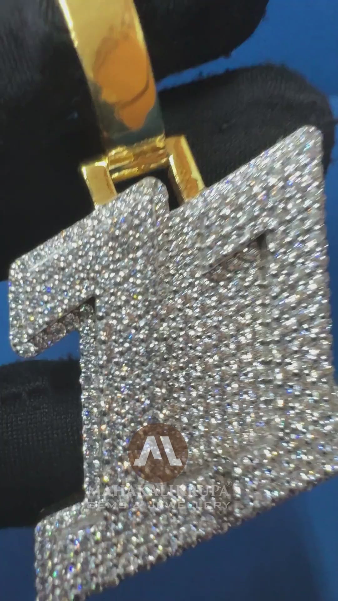 VVS Lab Diamond Custom Letter Pendant