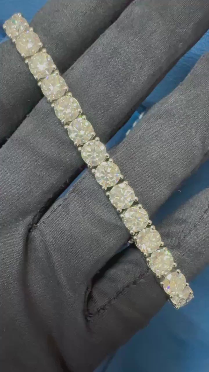 6mm VVS Round Moissanite Diamond Tennis Bracelet For Unisex