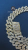 20mm Ice Out Lab Grown Diamond Baguette And Round Cuban Necklace