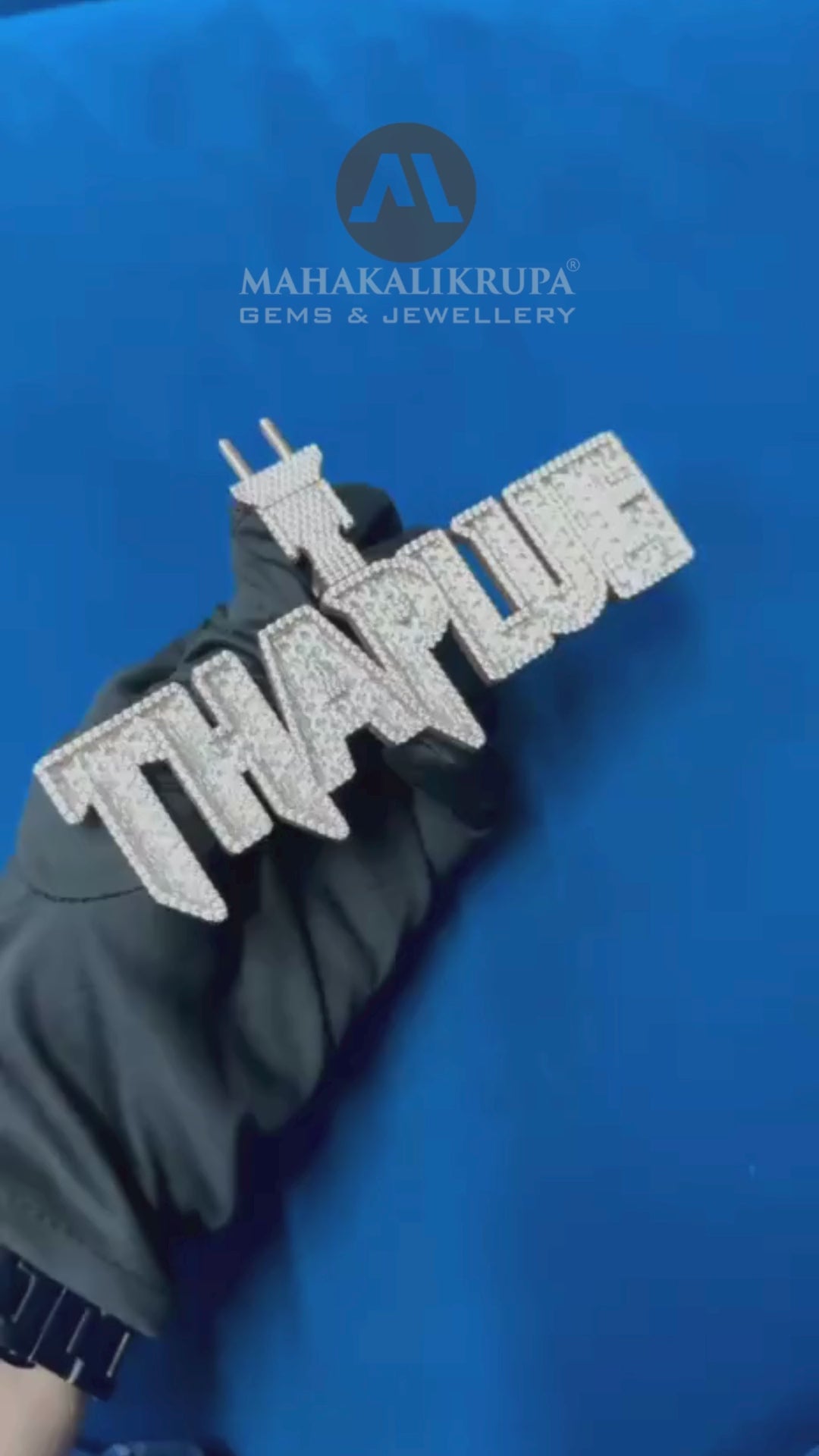 VVS Lab Diamond Custom Name Pendant